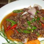 雪菜炒肉丝柏叶